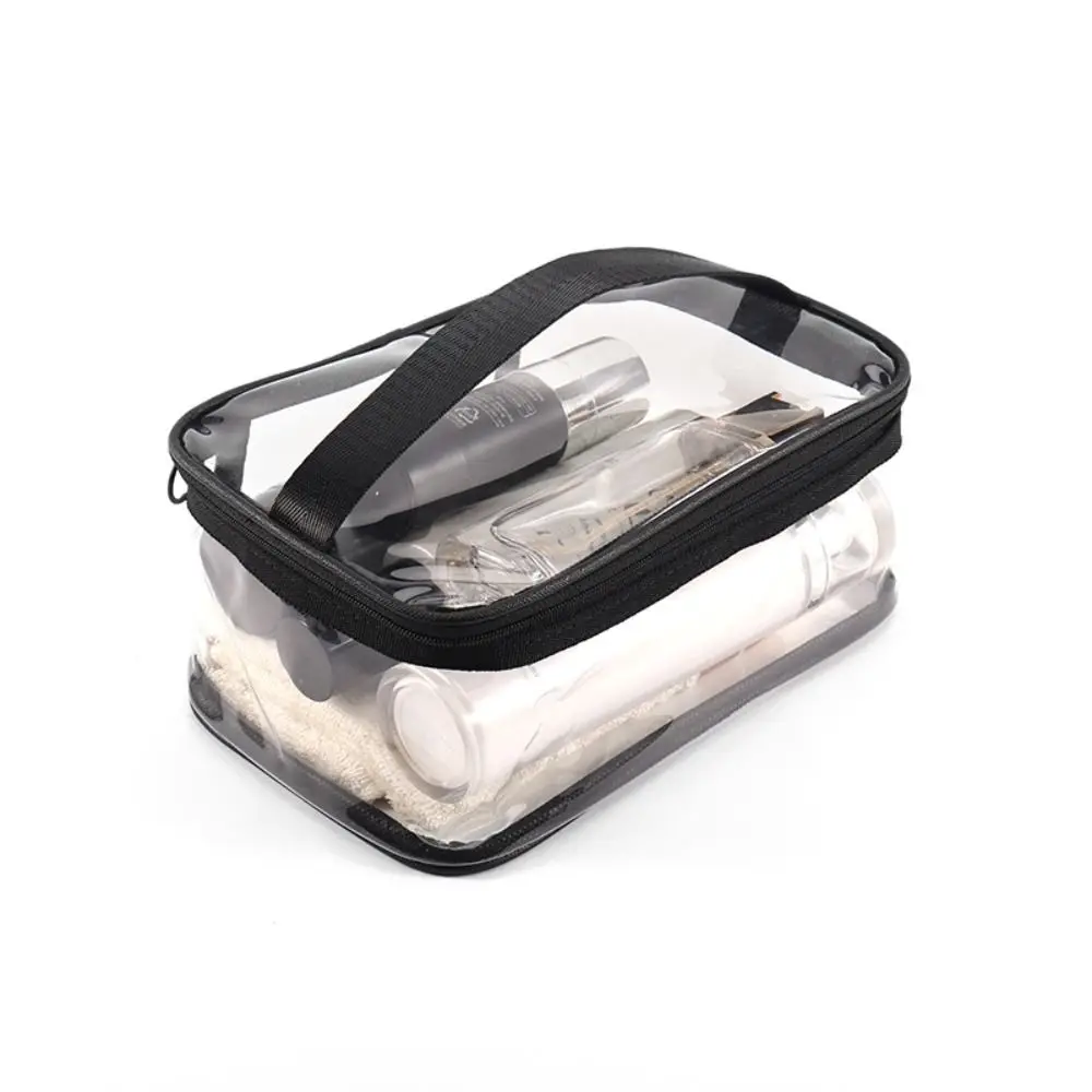 Simple Outdoor Toiletry Bag Zipper TPU Female Makeup Organizer Bath Storage Makeup Case Storage Bag Transparent Cosmetic Bag