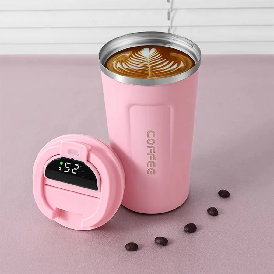 Intelligent Temperature Display Thermal Mug 304 Stainless Steel Thermos Bottle Long-lasting Heat Preservation Cute Water Bottle