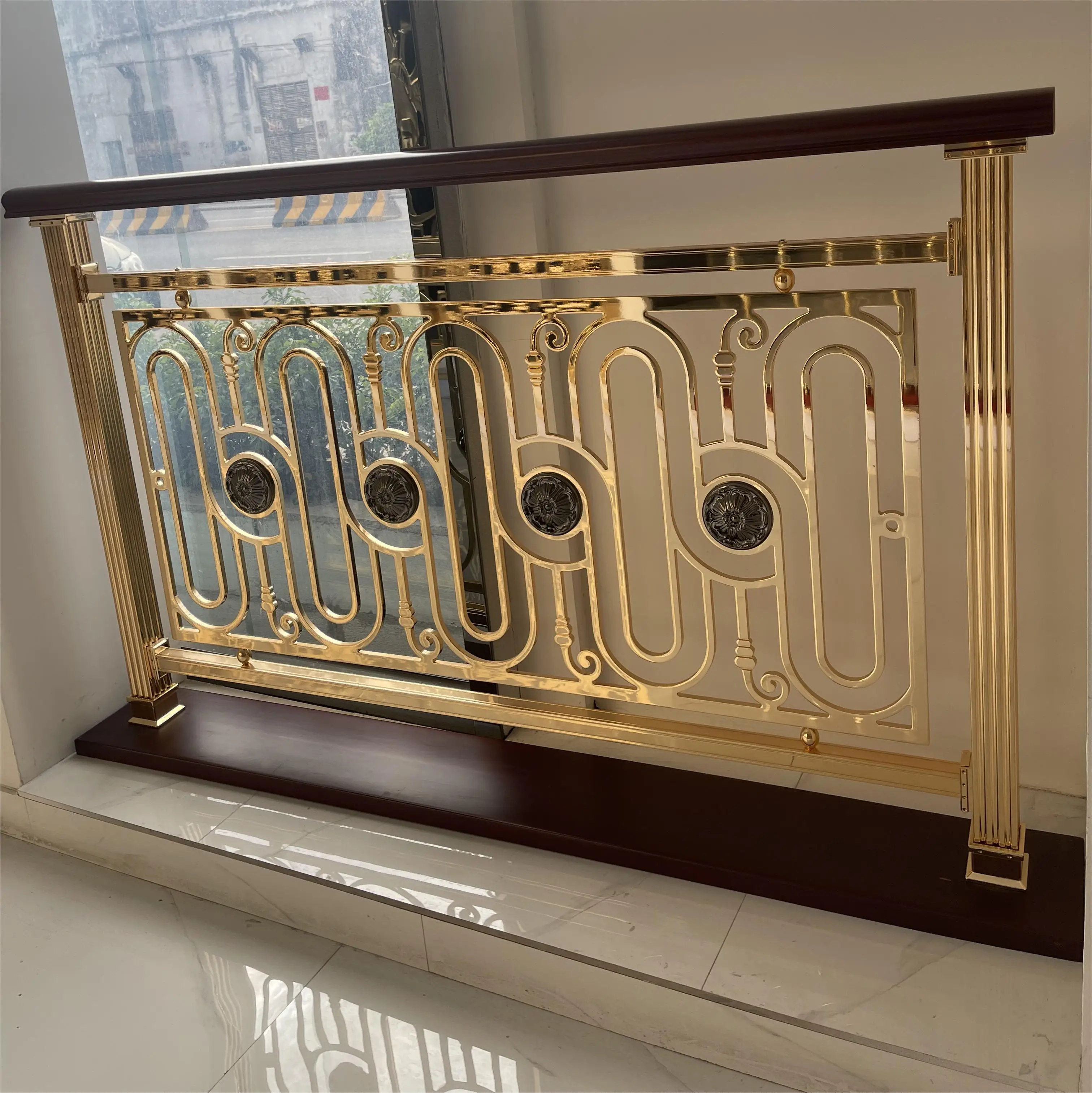

cj-High-end Luxury High Quality Custom Brass Gold Decorative Ornamental Railings@
