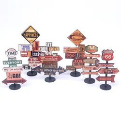 Dollhouse Wooden Signposts Garden Mini Gardening Miniature Ornaments Simulation Grocery Food Toys Scene Ornaments Home Decor