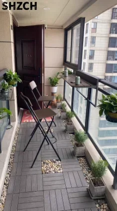 ‌Balcony Railing Hanging Table | Foldable Outdoor Bistro Desk, Adjustable Laptop Stand & Home Office Workstation with Storage‌