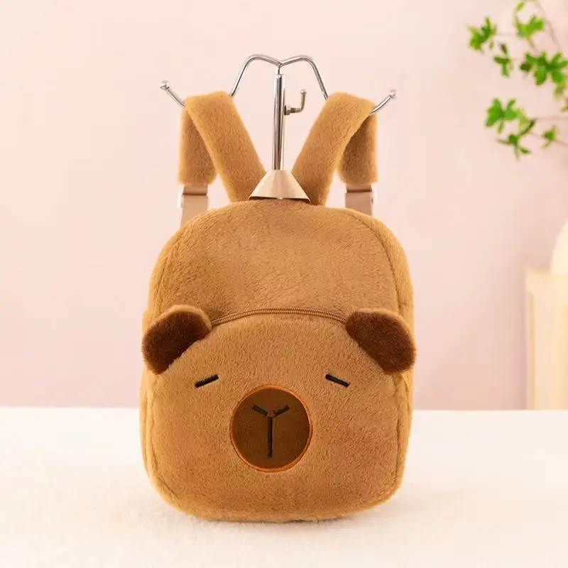 Kawaii Capybara Plush Backpack for Women Versatile Cartoon Funny Capibala Crossbody Bag aLrge Capacity Tote Bag