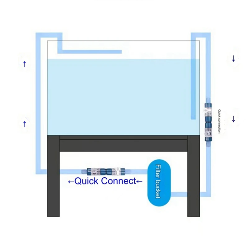 Aquarium Filter Water Hose Flow Control Double Tap Quick Release Connector Fish Tank Filter Replace Accessories