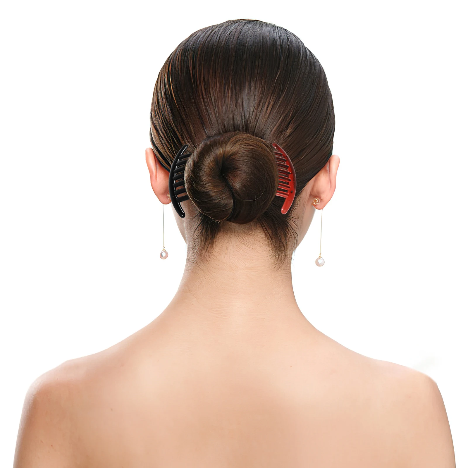 

10pcs Hairpin Comb Seven-Tooth Moon Shape Smooth Edge Plastic Material Safe Durable Use Elegant Party Wedding Banquet Hair