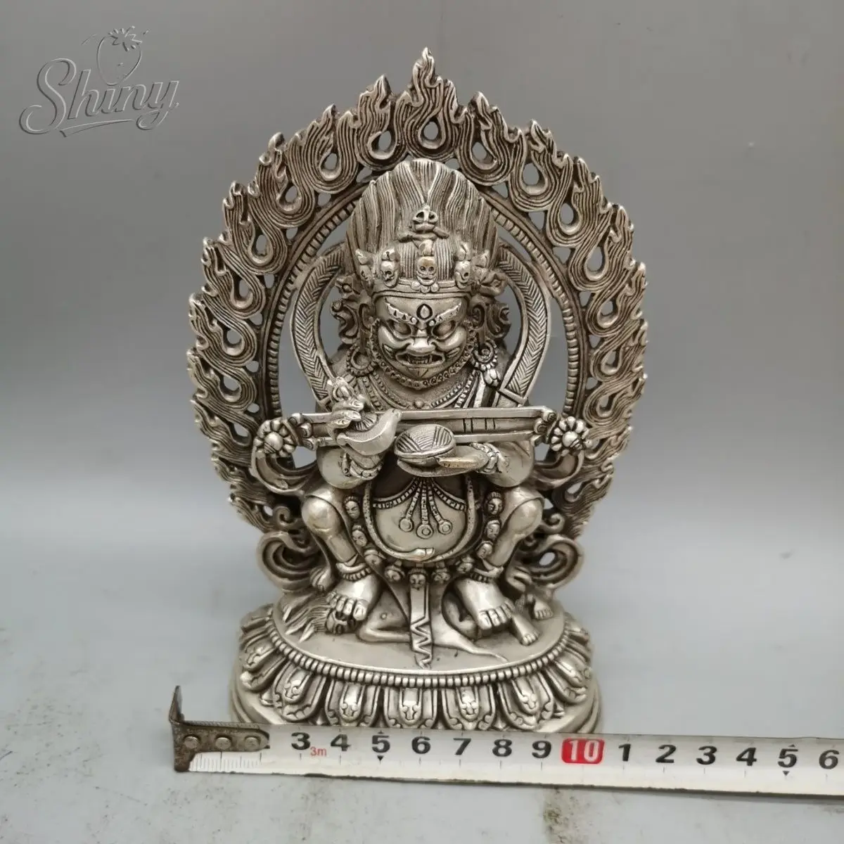 Tibetan Buddhism Mahakala Statue Buddhist Protector Deity Sculpture Feng Shui Family Buddhist Altar Ornaments