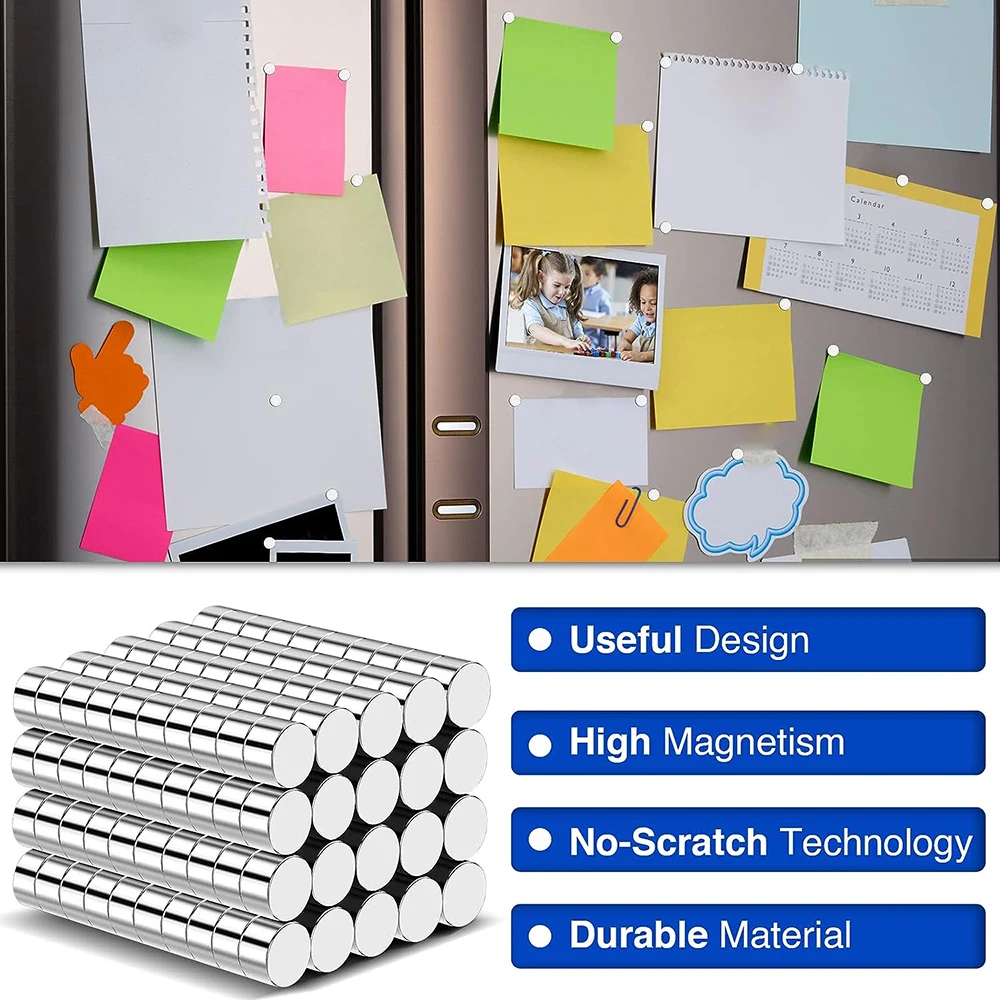 120 قطعة مغناطيس دائري قوي 4 × 2 مم للثلاجة والمكتب DIY