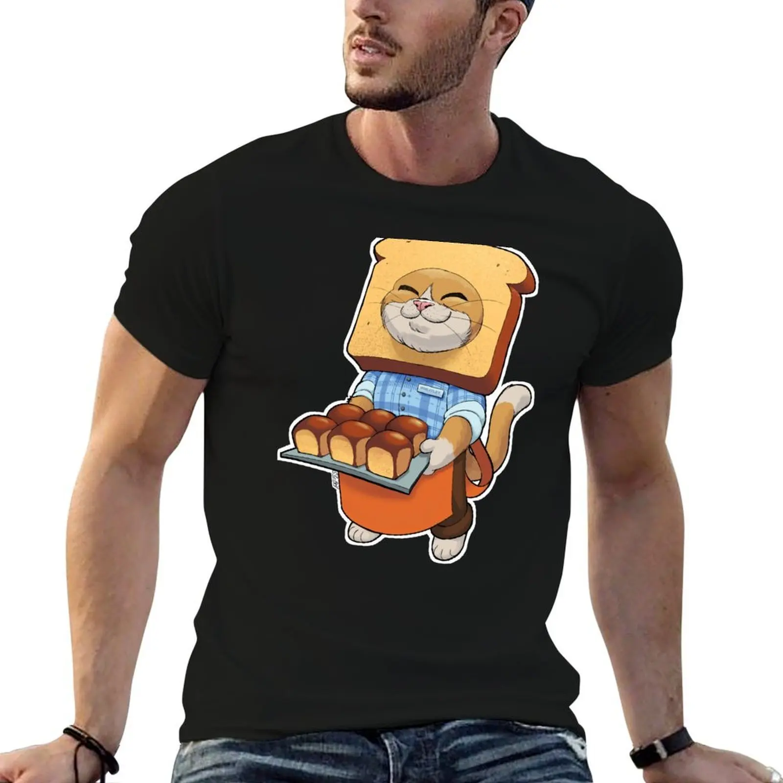 

Bread Cat T-Shirt funny t shirts man man t shirt luxury men t shirt cotton 100% T-shirt