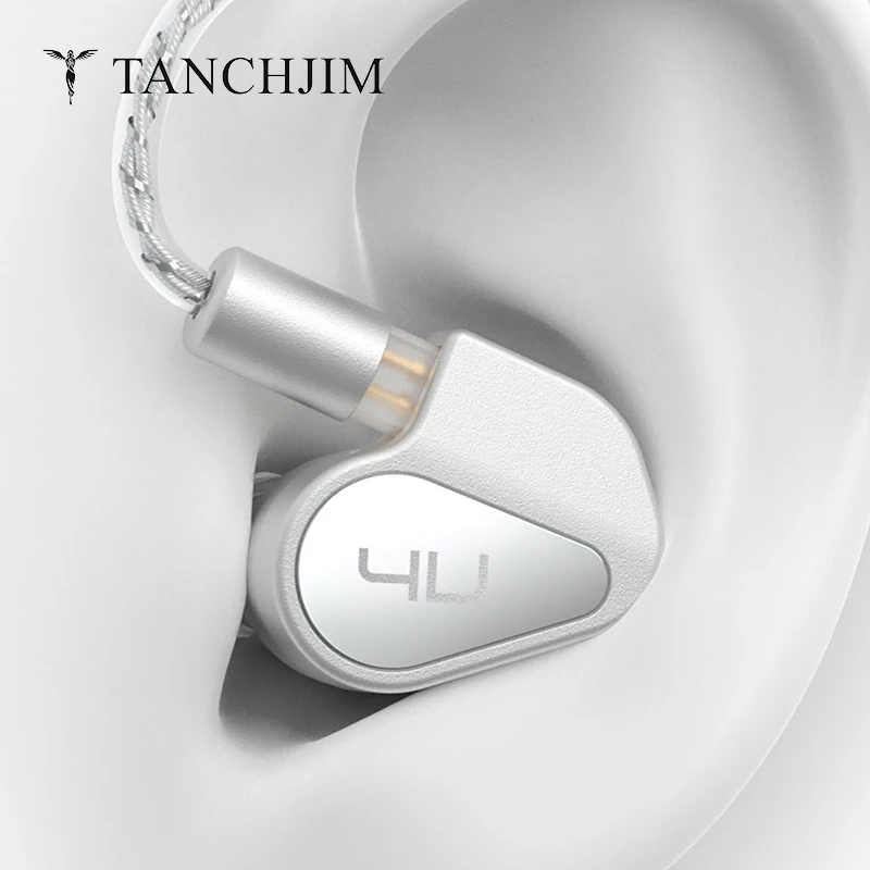 

TANCHJIM 4U Earphones DMT4 Ultra Dynamic Drive Earbuds HiFi Headset with 0.78mm 2Pin 3.5mm Cable 4th Gear Adjustment Headphones