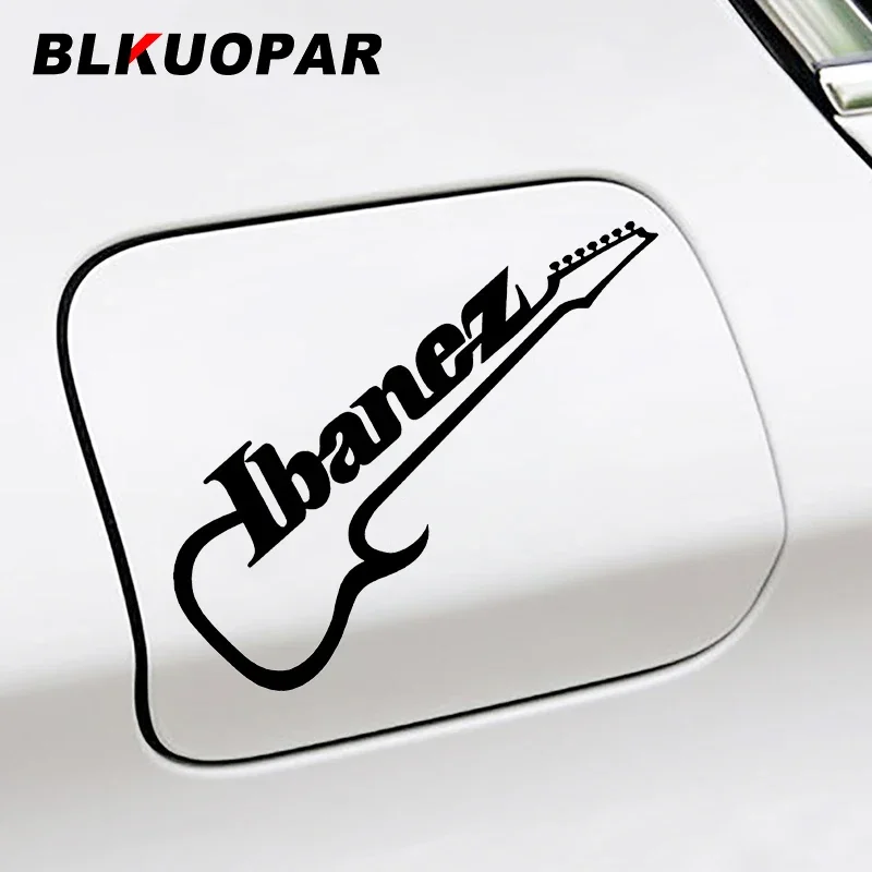 BLKUOPAR Ibanez Logo Car Stickers Personality Waterproof Decal Windows Trunk Helmet Die Cut Fuel Tank Cap RV VAN Surfboard Lable