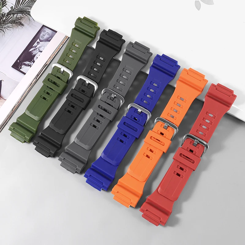 Substitute G-SHOCK AQ-s810w AEQ110w MCW-200h Series Silicone Watch Strap With Male Interface With 18mm.