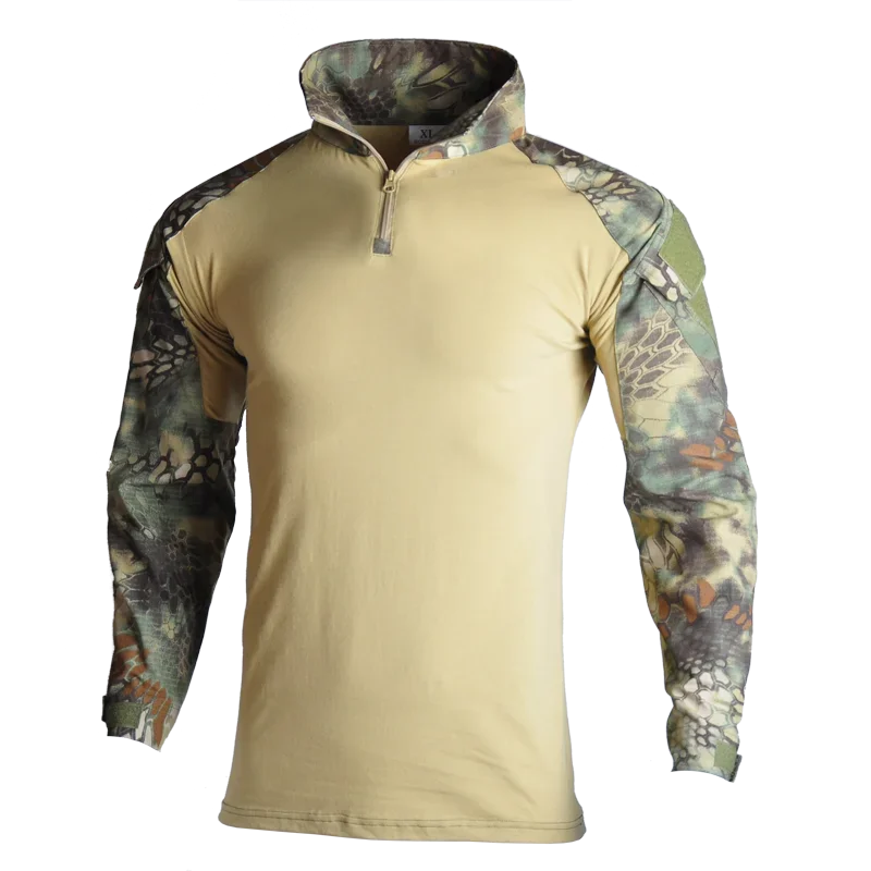 Outdoor Combat Shirt Heren Zwart Shirt Kleding Tatico Tops CPU Multicam Katoen Camo Tactisch Shirt Jacht Vissen Kleding Heren