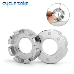 Bicycle Spoke Nipple Wrench 8 Way Groove MTB Bike Wheel Rim Adjuster Spanner Bicycle Demolition Axis Multi-Tool Repair Tools