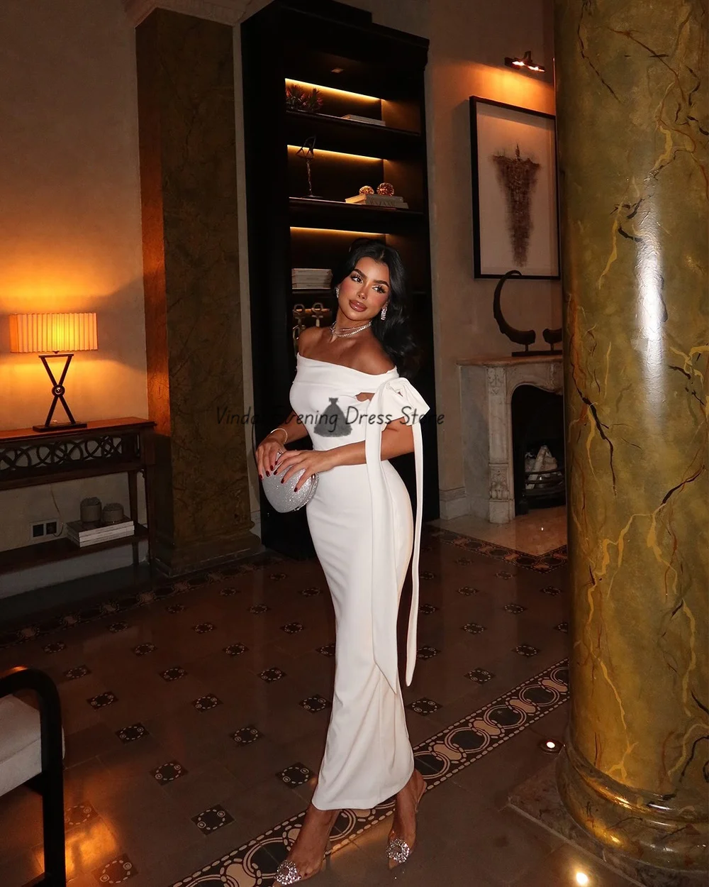 Vindal Vintage Zeemeermin Prom Dresses Uit De Schouder Satijn Enkellange Luxe Sexy Wedding Prom Partij Jassen Vestidos 2025