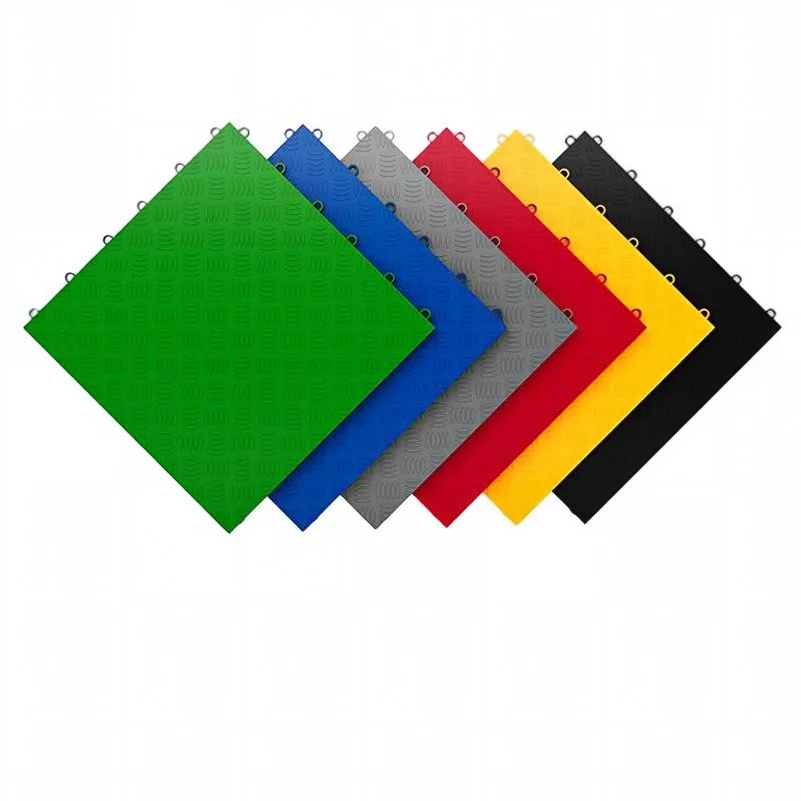 400x400mm Solid PP Interlocking Floor Tiles Anti-slip Drainage Modular Plastic Floor Mats Heavy Duty for Car Wash Shop 4S Store