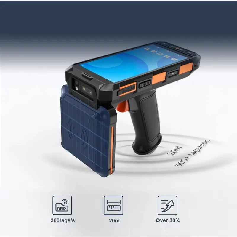 PDA Handheld RFID Scanner 8000mAh IP65 Clothing Store Antitheft Warehouse Scanner 20m Long Distance RFID Tag Reader PDAs