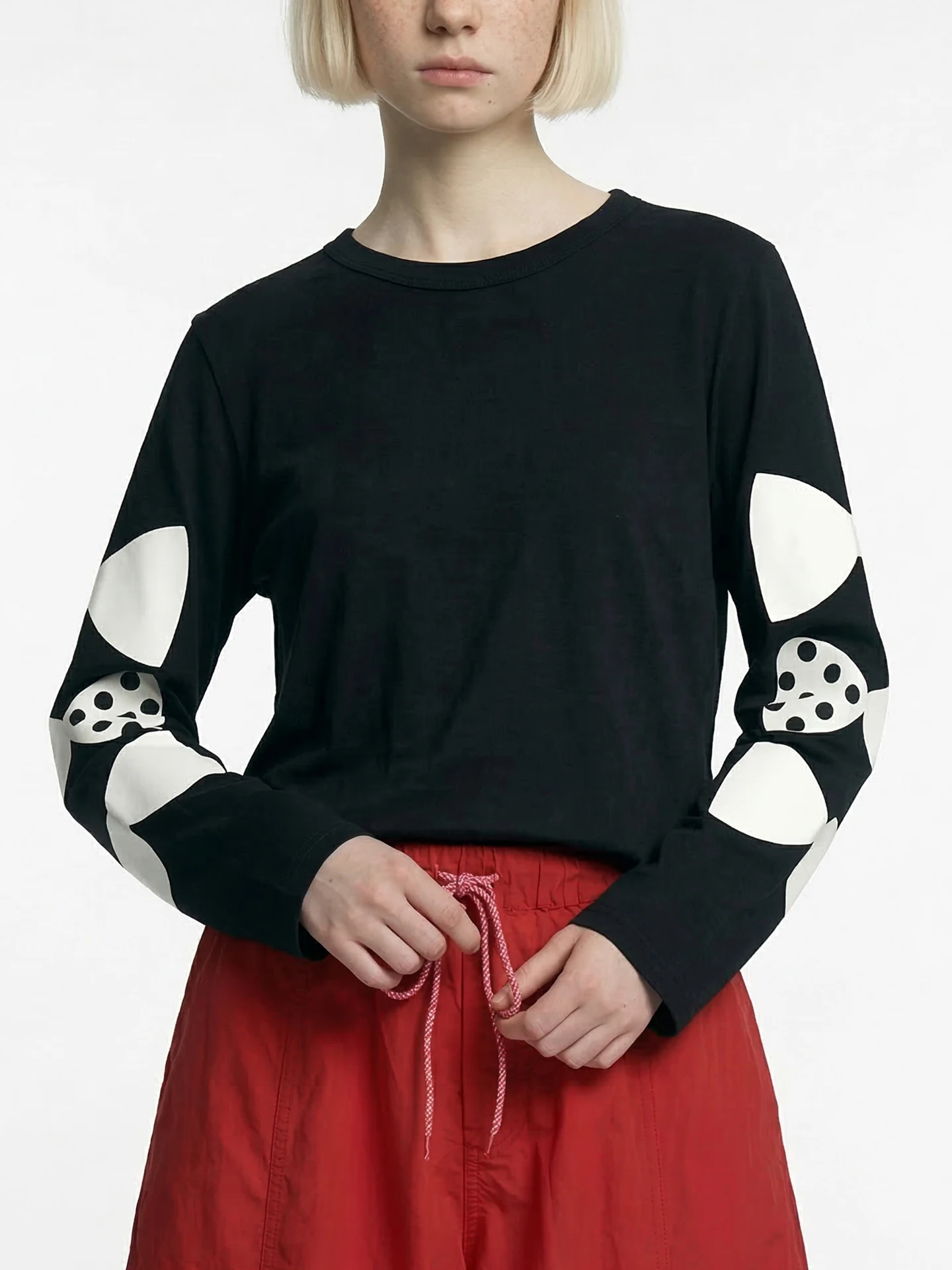 

Хлопковая футболка с длинным рукавом Bla, женская, свободного кроя, с принтом, повседневная, весенняя, модная, в художественном стиле, Forest System Iokoni Heyelniao