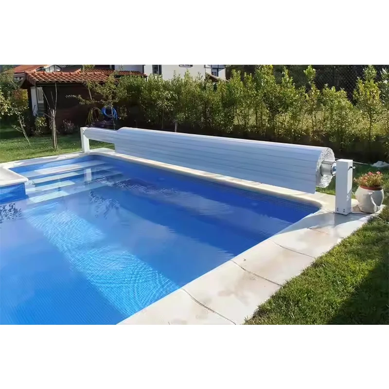 

Load 100kg/m2 Waterproof Auto Pool Cover with Polycarbonate Slatspromote sales
