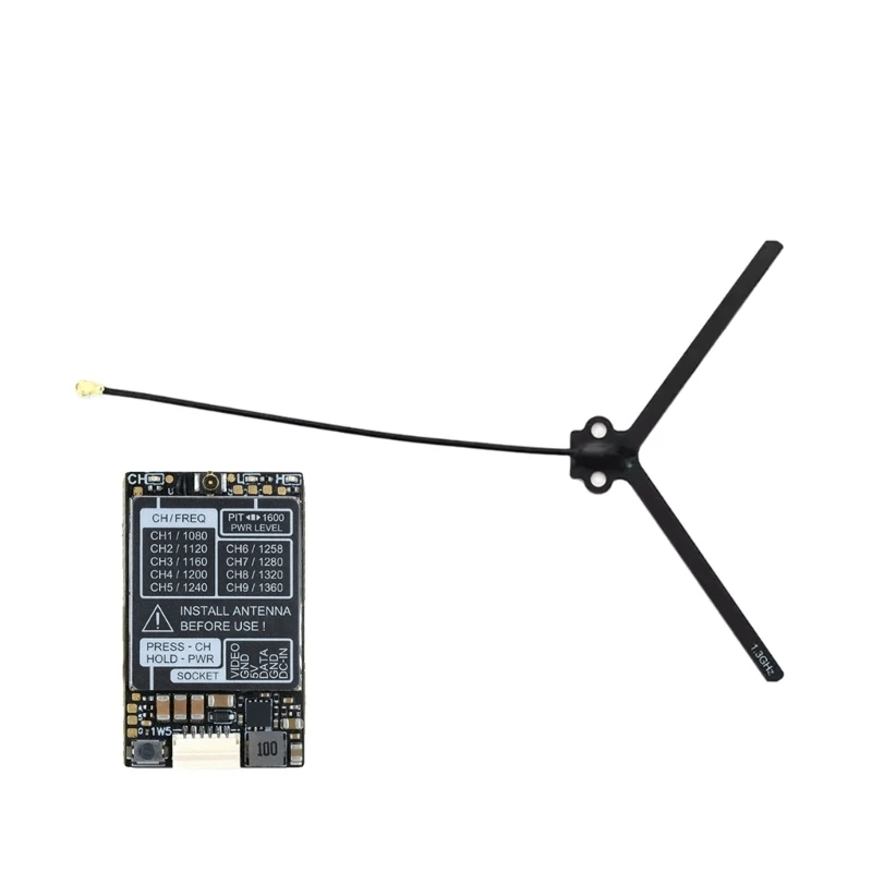 

7-36V 1.3GHz Video Transmission System Module Board 1.6W VTX 1.3G Transmitters Module with Strong Antenna Include