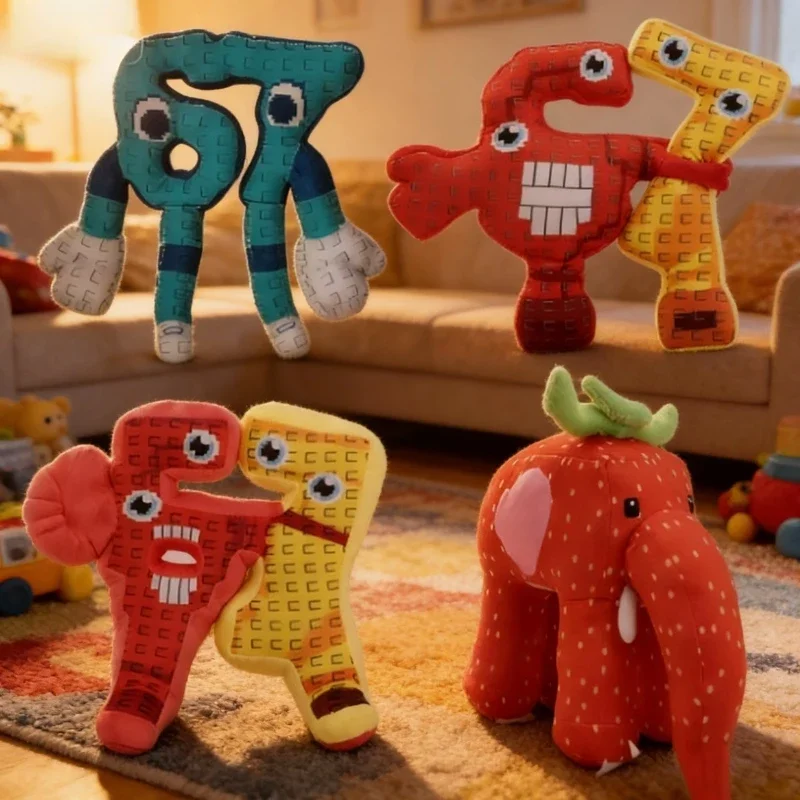4:4Süßes Nr. 67 Plüschtier Steal a Brainrot Plüsch Anime Spiel Rot Gelb 67 Spielzeug Peripheriegeräte Erdbeere Elefant Kinder Weihnachtsgeschenk