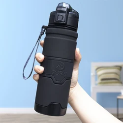 Borraccia sportiva in plastica senza BPA 400/500/700/1000ml bicchieri portatili a prova di perdite borraccia da palestra all'aperto bottiglia da bicicletta
