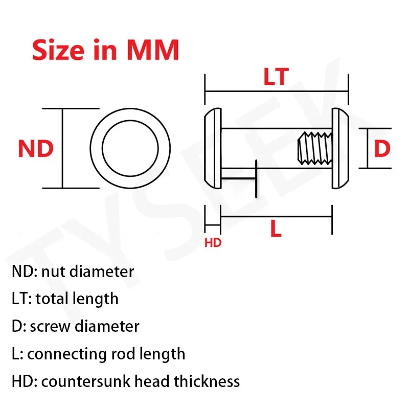 10 Pieces Folding Knife Screw Rivet for Diy Knife Material Making M3 Shank Slotted Screw Lock Screw Stainless Steel