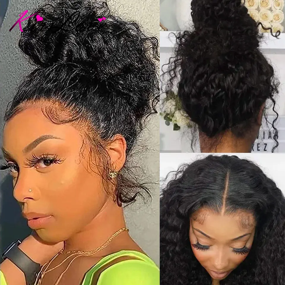 

KissLove Invisi Strap Snug Fit 360 HD Transparent Lace Frontal Wig Pre Plucked Deep Wave Glueless Wigs Human Hair Ready To Go