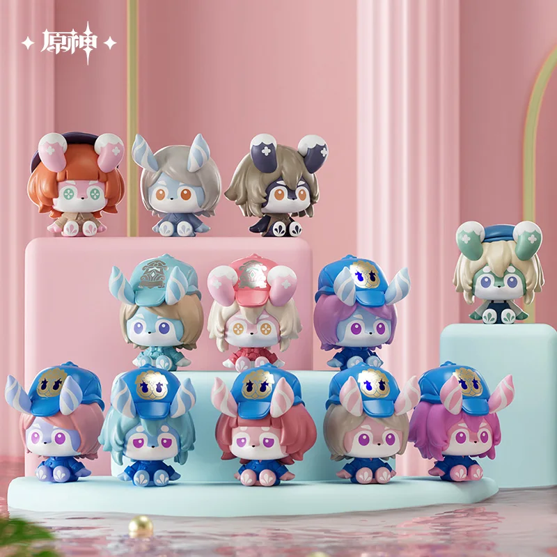 

2025 Anime Game Genshin Impact Melusine Series Mini Standing Toy Elphane Aeval Surprise Egg Official Gift