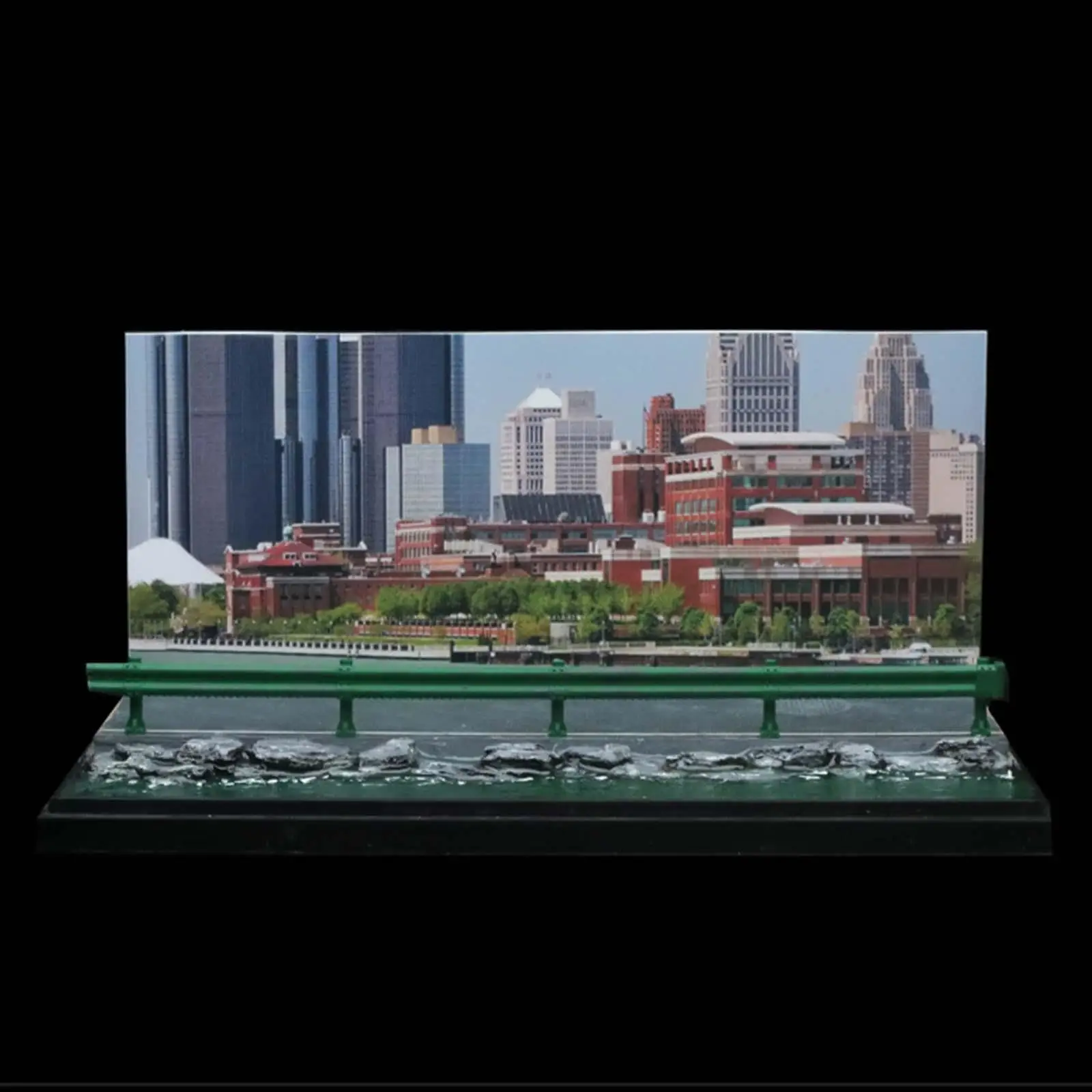 1/64 Model Car Scene Diorama Green Field Tracking Backdrop Realistic Display Scene with Storage Box for Model Car Decoration