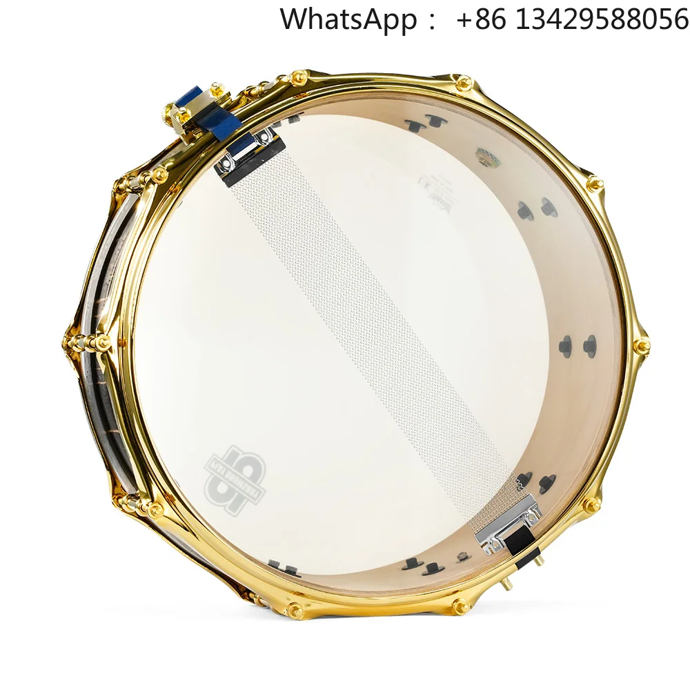 Professional Grade Snare Drum Set Factory Direct Thickened Ebony Stainless Steel Maple Material Mesh Brass for Musical Function