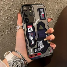 Hacker Creative Mecha Case For Samsung Galaxy S25 S24 S23 S22 S21 Ultra Plus FE A56 A55 A36 A36 A16 A15 A33 A34 A35 Matte Cover