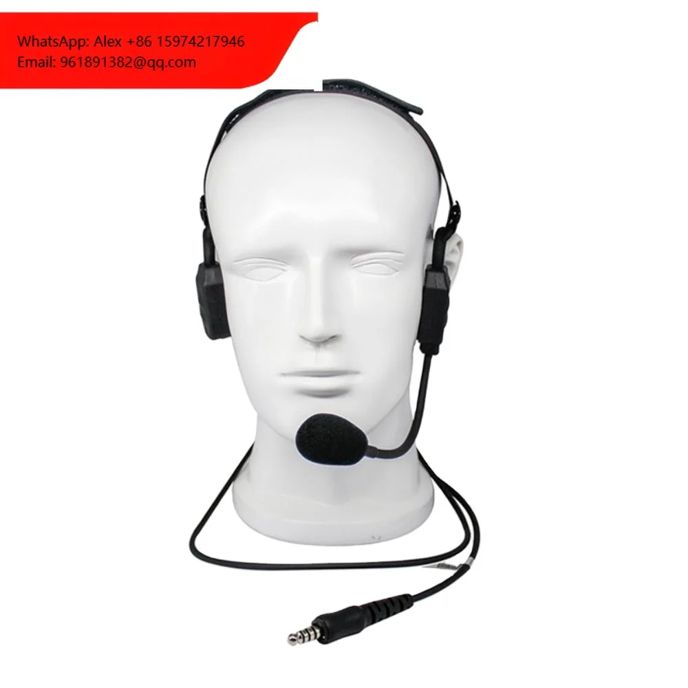

Bone Conduction Headset With Flexible Microphone For Two-way Radio Communication