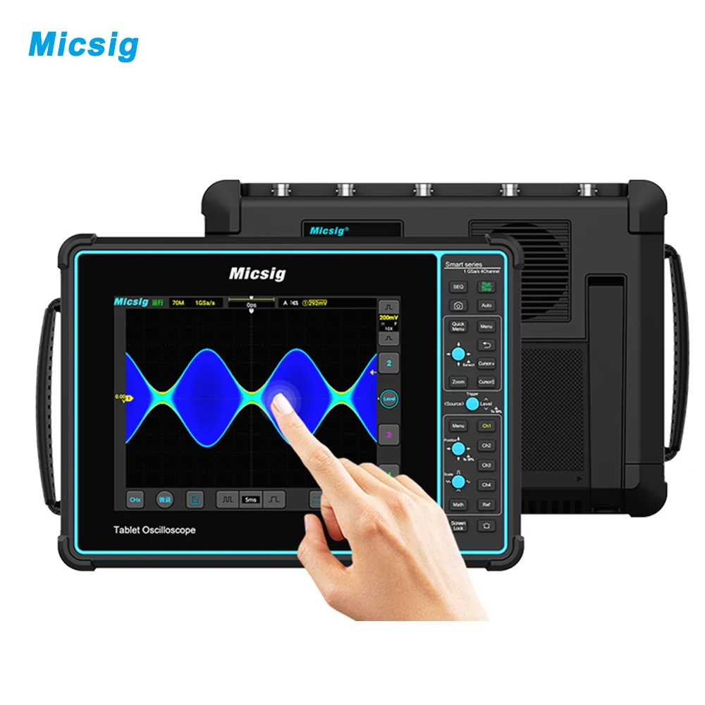 Tablet Oscilloscope 4 channel Digital Oscilloscope 100MHz bandwidth Handheld Full Touch STO1004 1GSa/s Sampling Rate Depth 70Mp