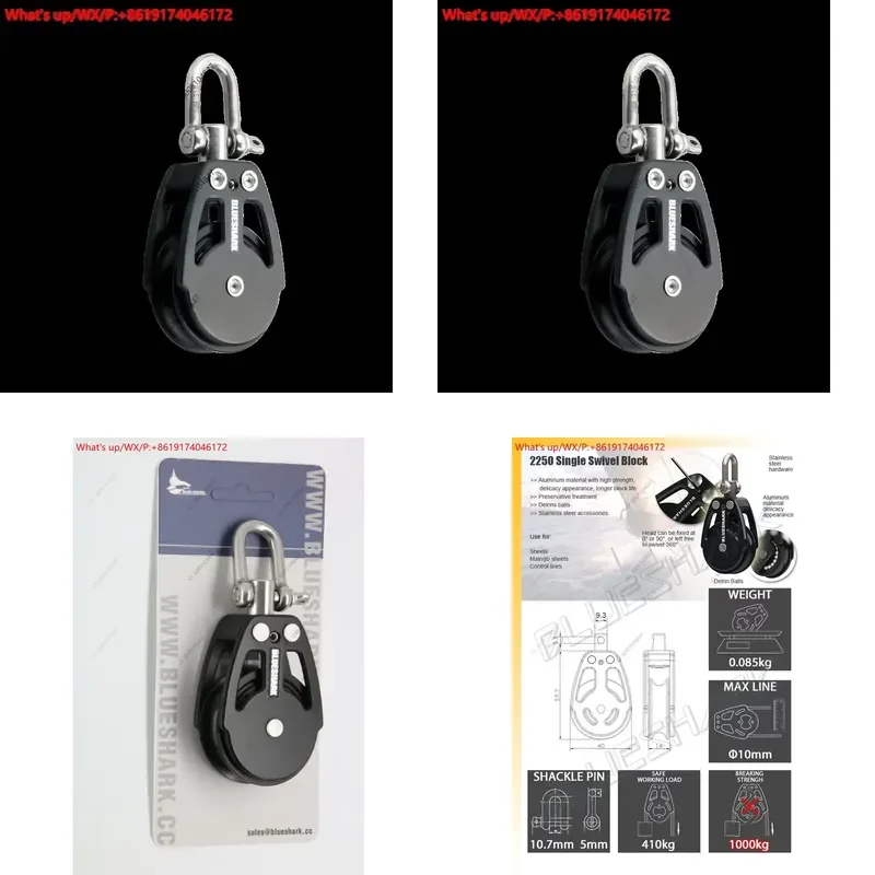 1PCS Upgrade your marine hardware with this high quality aluminum alloy pulley designed for yachts and sailing boats.