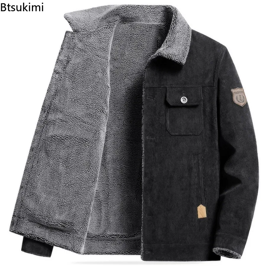 2024 Men's Autumn Winter Coats Jacket Wool Liner Thicker Warm Jackets for Men Cotton Casual Jackets Outerwear Winter Coats M-5XL