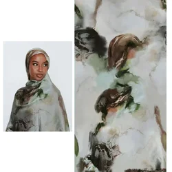 Lenço de véu de seda de luxo feminino, Premium Max Hijab estampa de luxo, Xale Hijab muçulmano, Lenços femininos, atacado