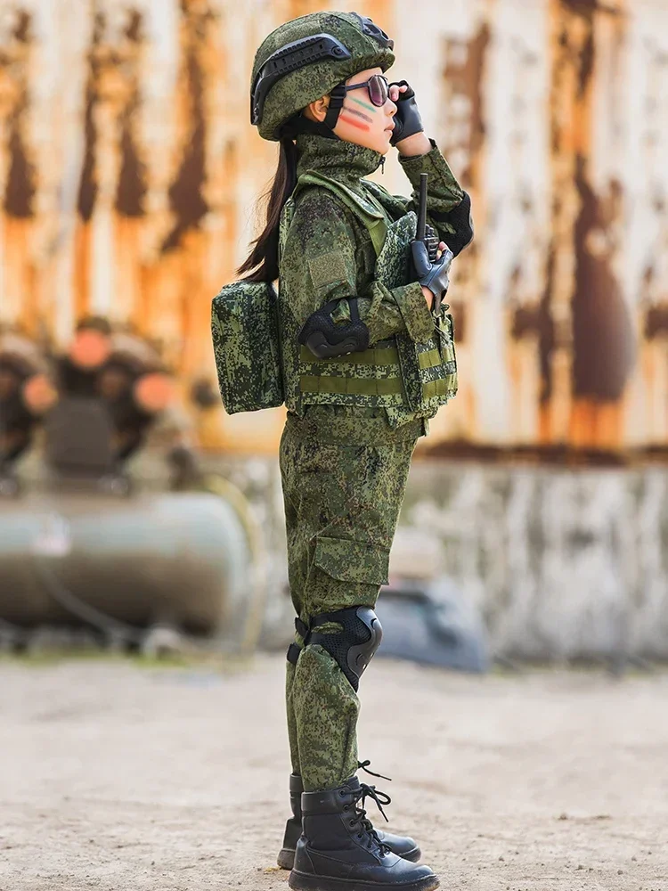 Tuta mimetica Tattiche all'aperto per ragazzi Prestazioni di formazione militare della scuola primaria Regalo di compleanno per ragazze