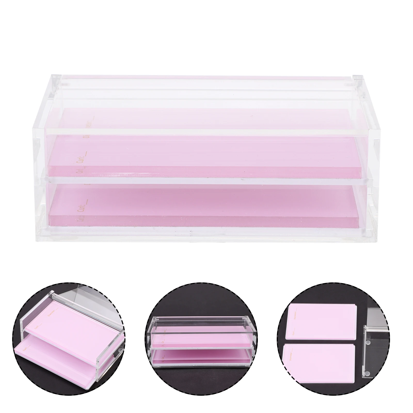 

Box Storage Acrylic Case ganizer Empty Eyelash Container Travel Fake Lashes Beauty Tool Makeup Brush Holder Salon Accessory