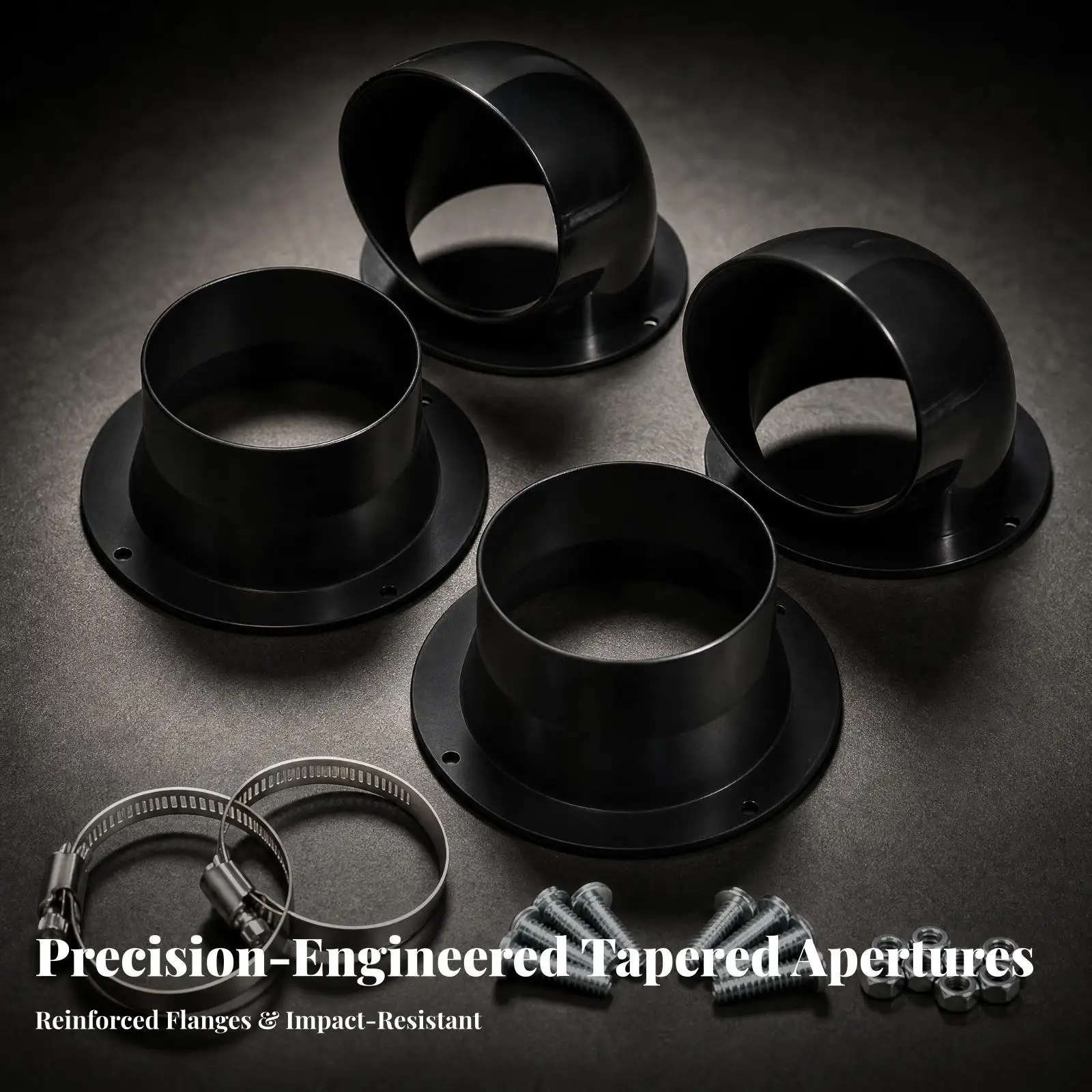 Plastic Cyclone Dust Collector Hose Fitting Set 100mm Connectors for Carpentry Dust Separation Drum System