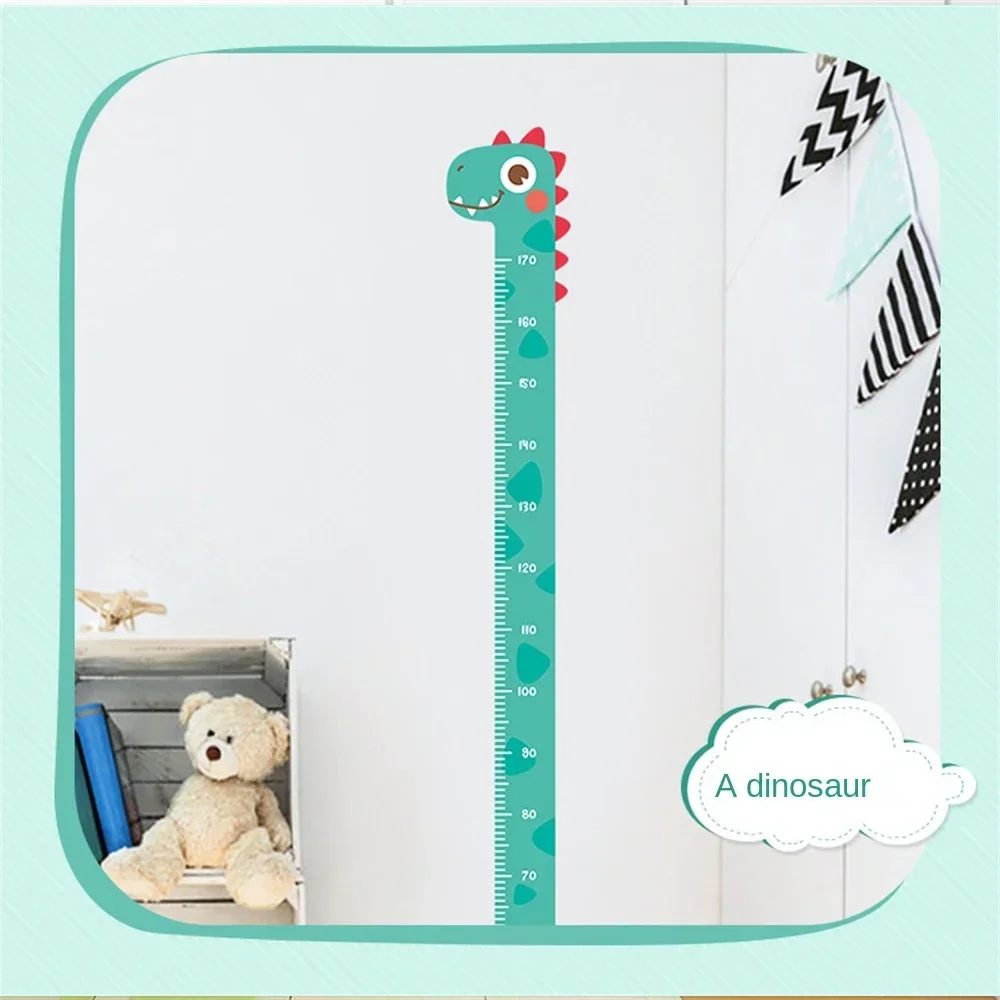 Dinosaur Children's Height Chart Ruler Cows Unicorns Bear Height Measure Wall Stickers for Kids Room Baby Growth Decal Wallpaper