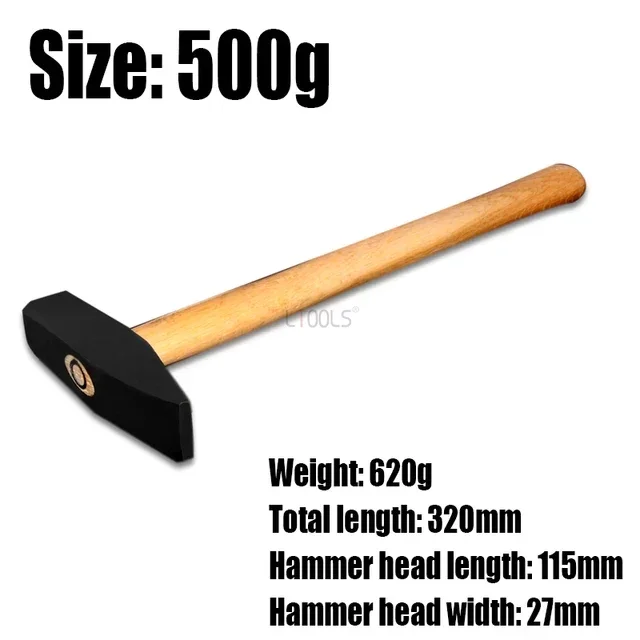 Flat Head Fitter Hammer Durable Hand Tools 200g 300g 500g Duckbill Hammer High Carbon Steel Sheet Metal Hammer Architectural