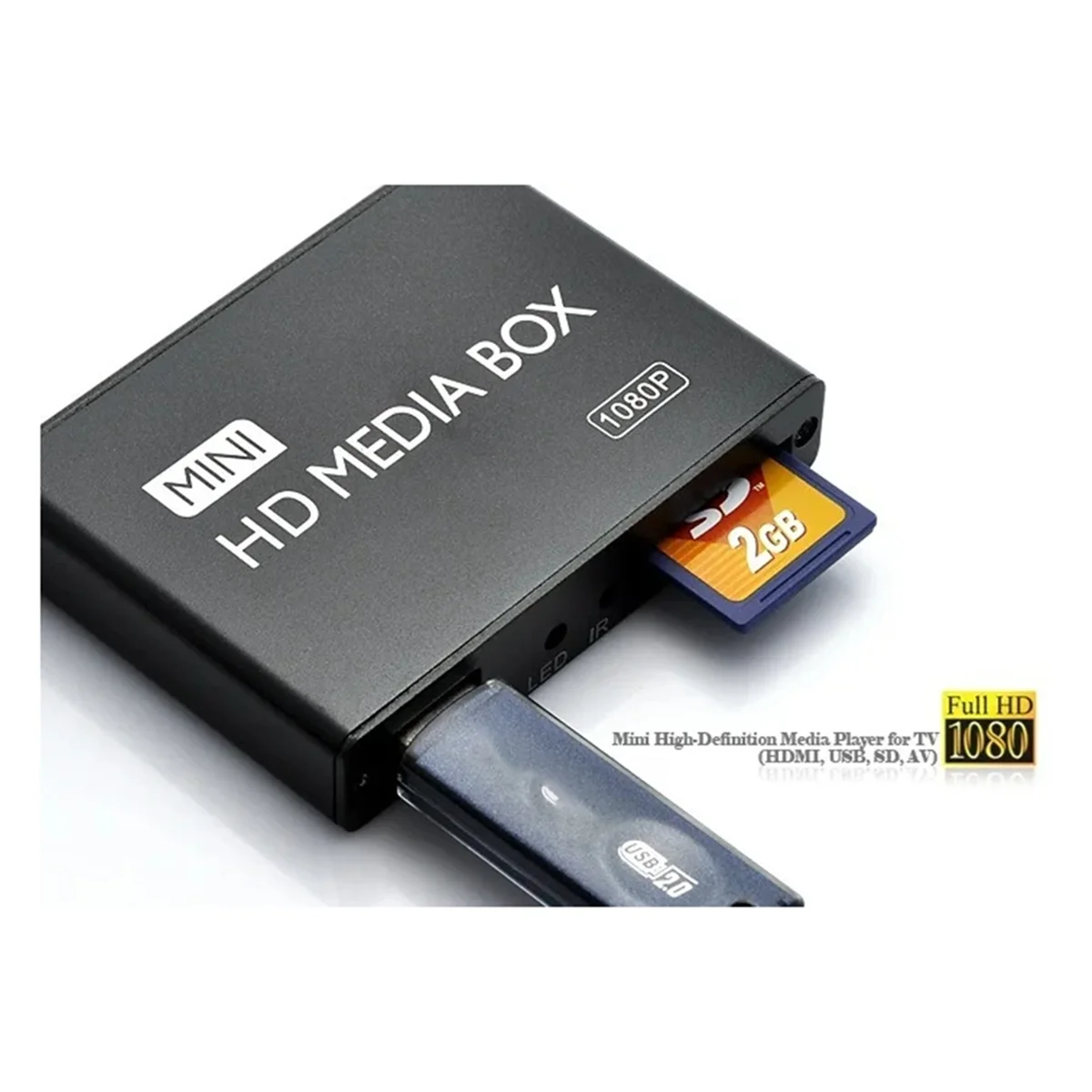 Centro de reproductor multimedia Full HD 1080P Reproductor de vídeo multimedia EU PLUGJAS