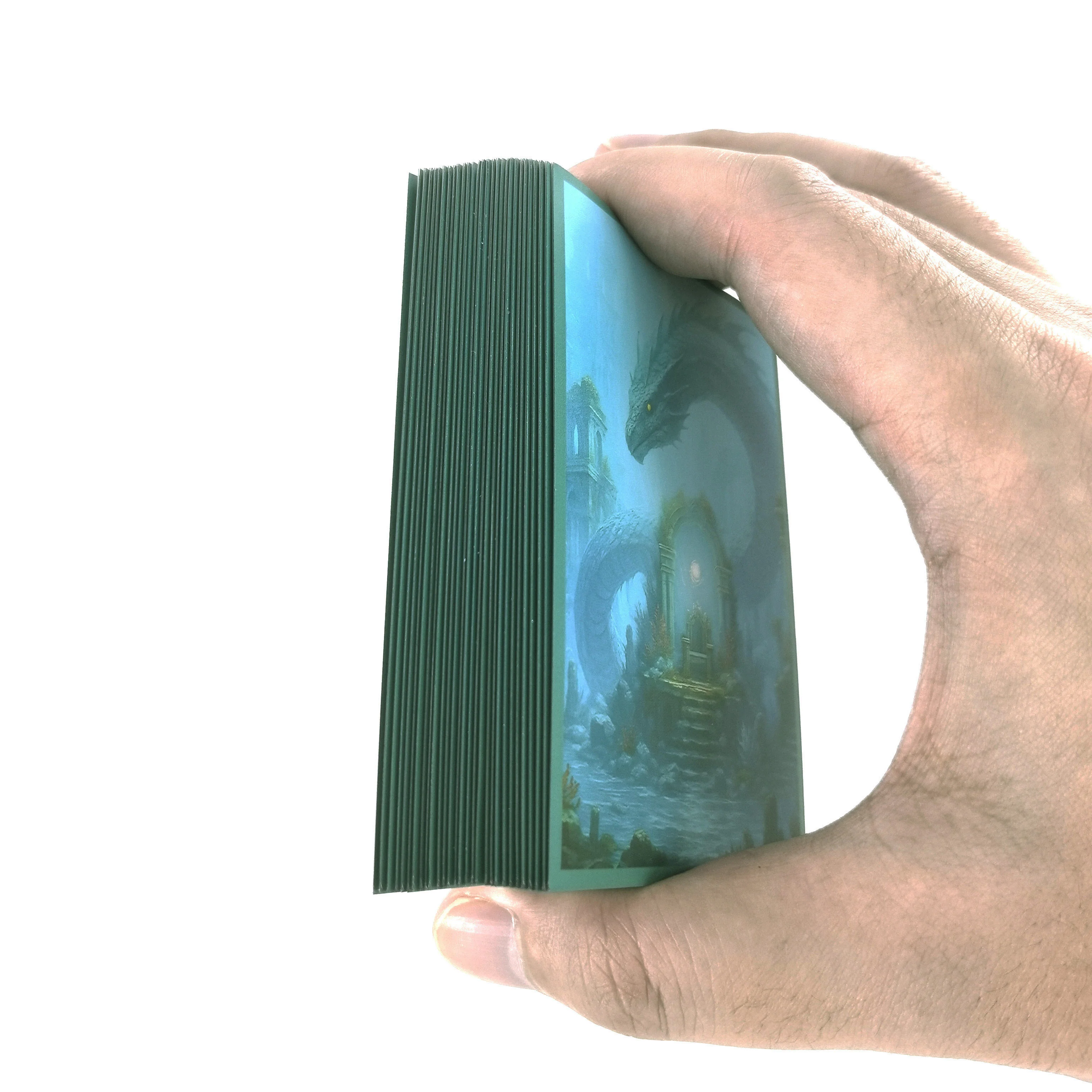 Ochraniacze na karty MTG, 100 sztuk, matowe, antypoślizgowe, ułatwiające mieszanie kart, 6,6 x 9,1 cm, pasują do TCG OCG CCG PTCG (Sea Snake) — zdjęcie produktu 6