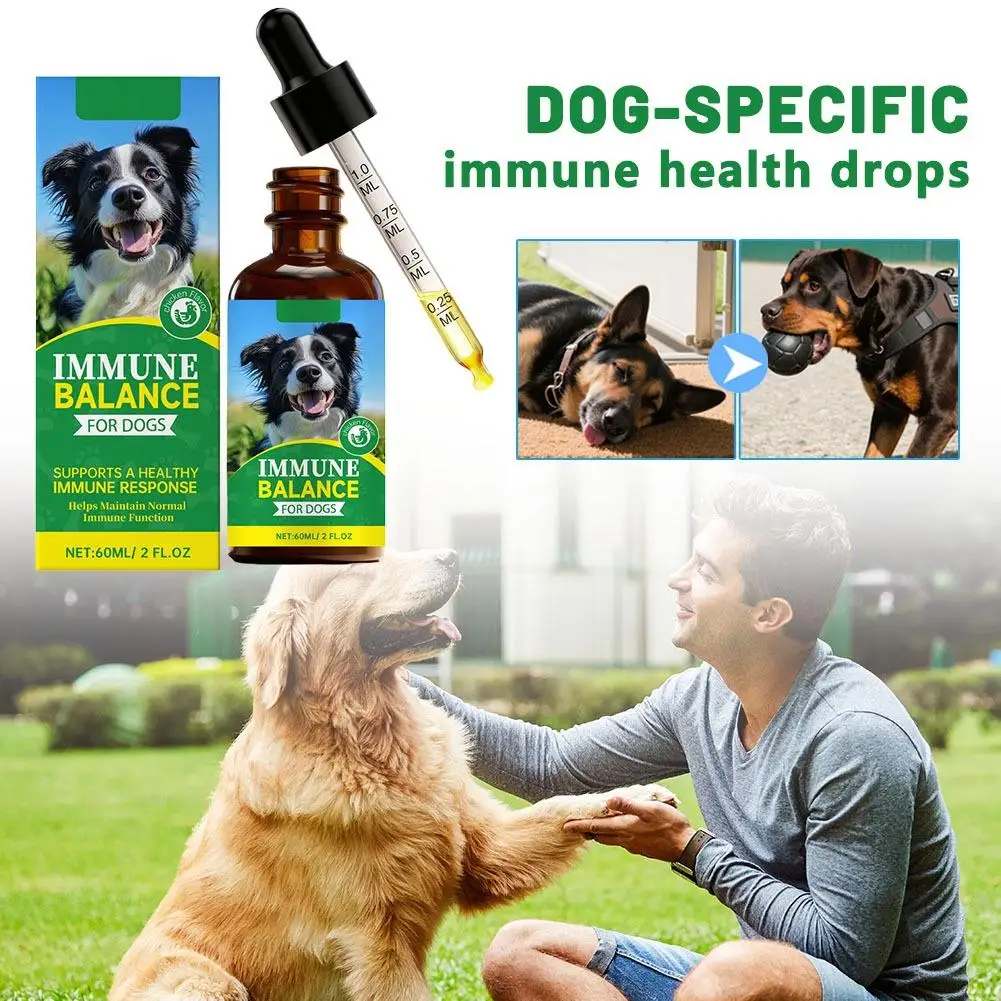 Gotas de soporte para la salud inmunológica para perros: mejora el confort de la piel, regulación del nivel de histamina normal, suplemento de cuidado de la salud diario para mascotas