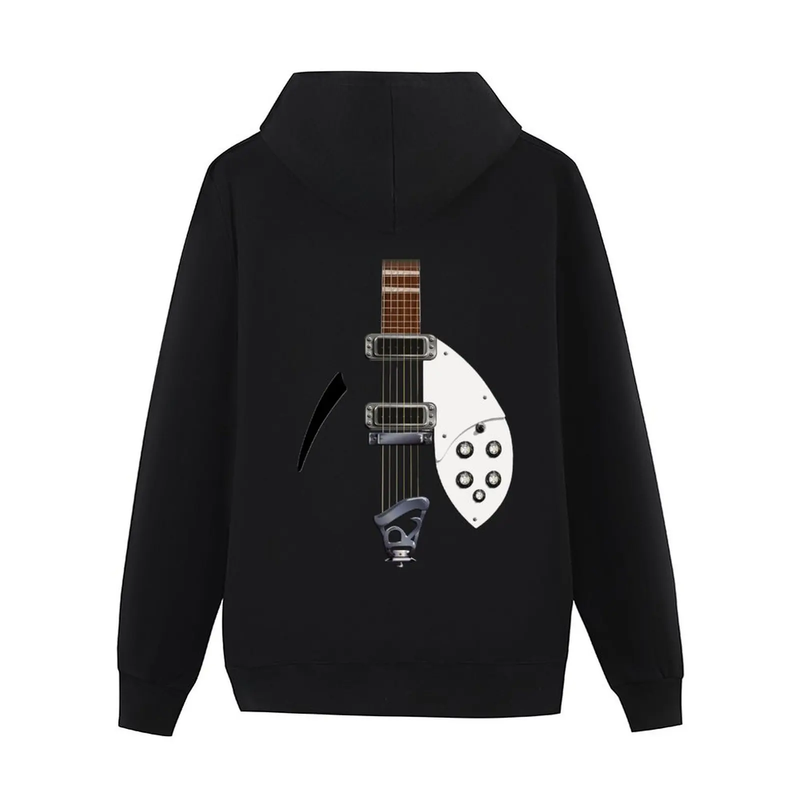 RICKENBACKER STYLE GUITAR التوضيح الرقمي هوديي بلوزة الرجال ارتداء معطف رجالي رجالي مصمم الملابس كبيرة الحجم هوديي