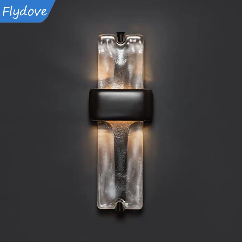 Nordic Glass Wall Lamp Designer Bedroom Bedside Loft Vintage Rustic Living Room Wall Sconces Led Stair Corridor Home Lighting