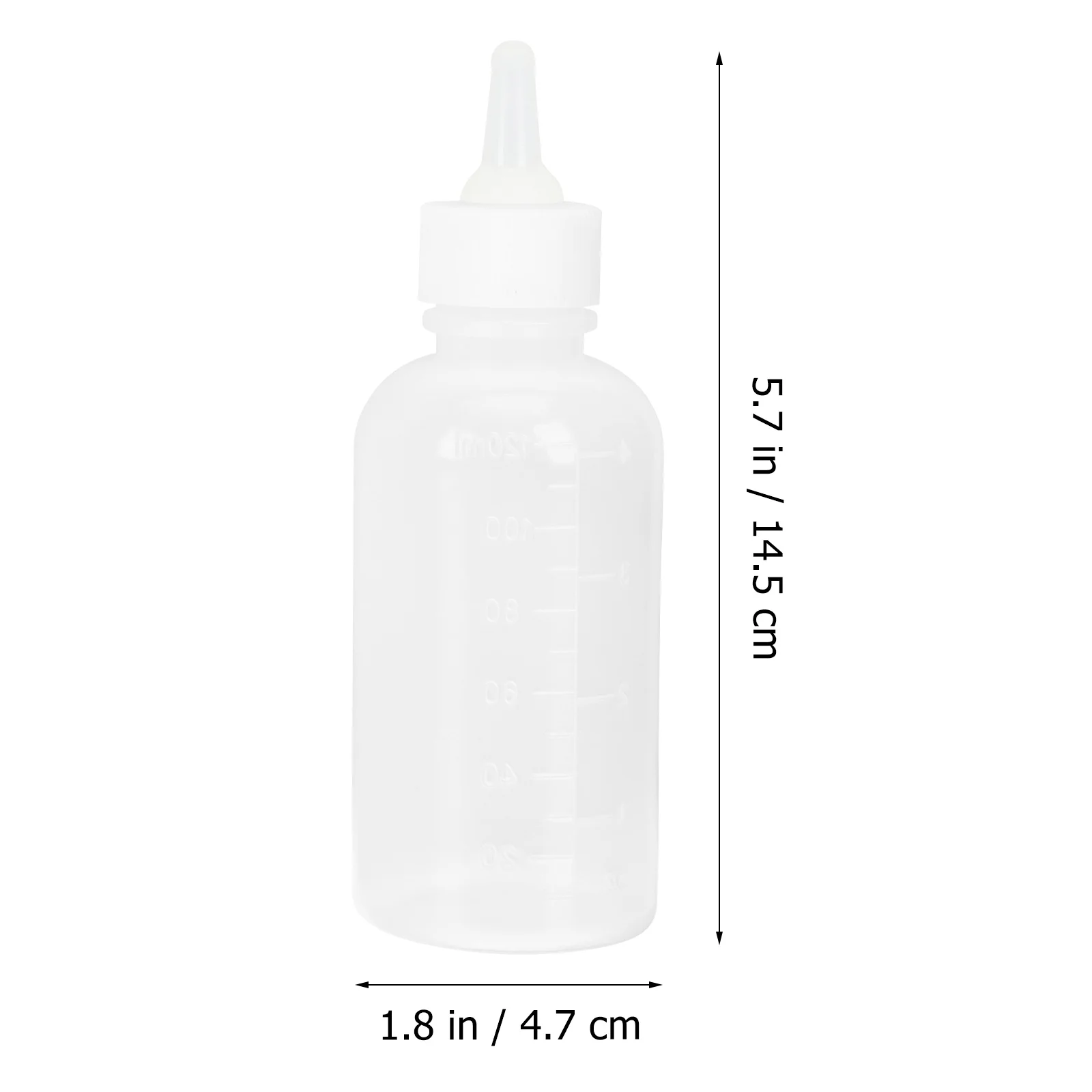 4Pcs 애완 동물 간호 병 강아지 새끼 고양이 햄스터 양을위한 재사용 가능한 플라스틱 작은 먹이 용기 애완 동물 피더