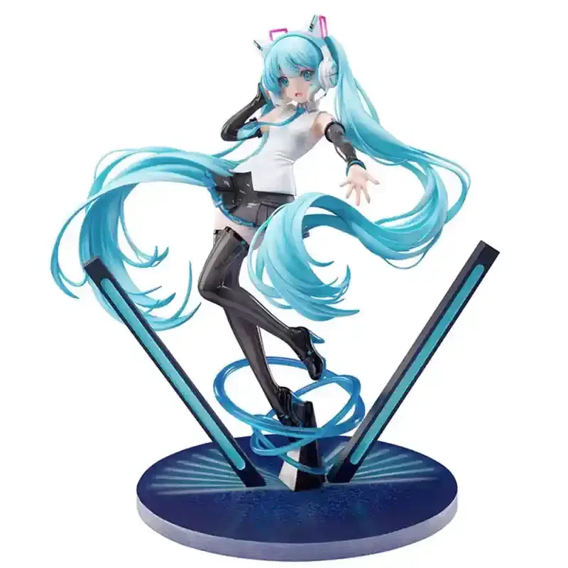 Hatsune Miku Cat ear headphones Anime miku Beautiful Girl Garage Kit Character doll Collectibles Gifts