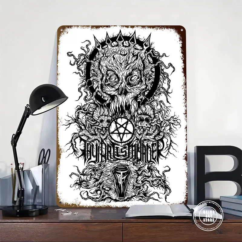 Thy Art Is Murder - Graphic Art 3D Printed Texture Poster Personalized Wall Art Retro Metal Tin Signs for Vintage Interior Decor