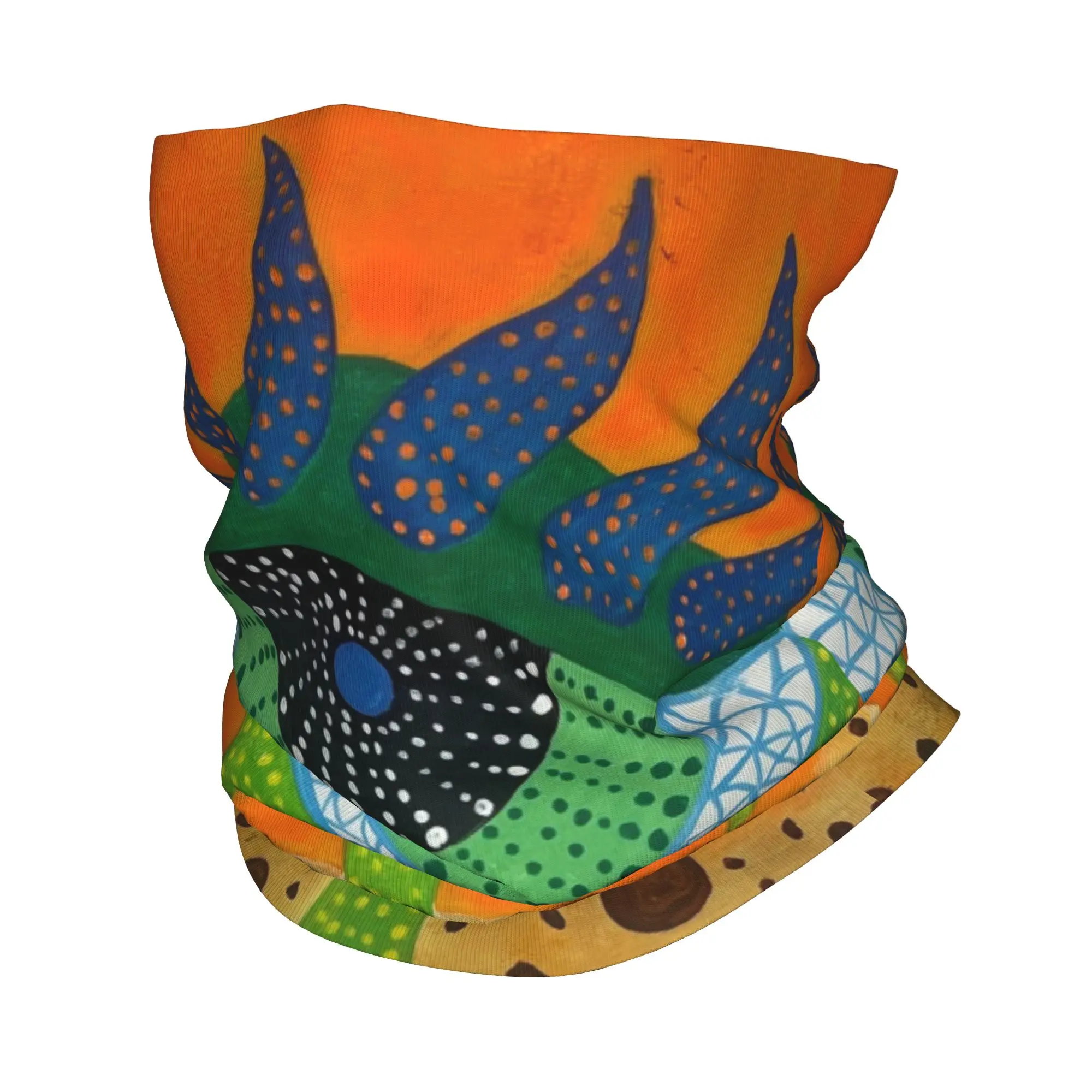 Yayoi Kusama Abstract Pumpkin Bandana Neck Warmer Women Men Winter Ski Hiking Scarf Gaiter  Face Cover