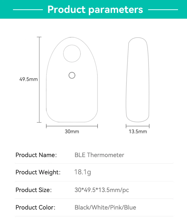 2024 Beacon Tag Temperature Humidity Sensor Ble Ibeacon Thermohygrometer